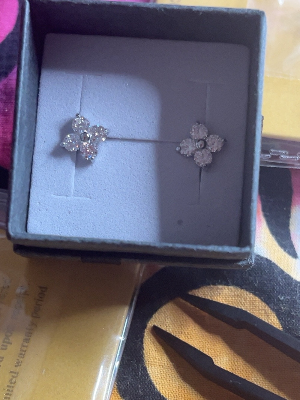 DTP Moissanite 0.80 CTW S925 Clover Stud Earrings GRA